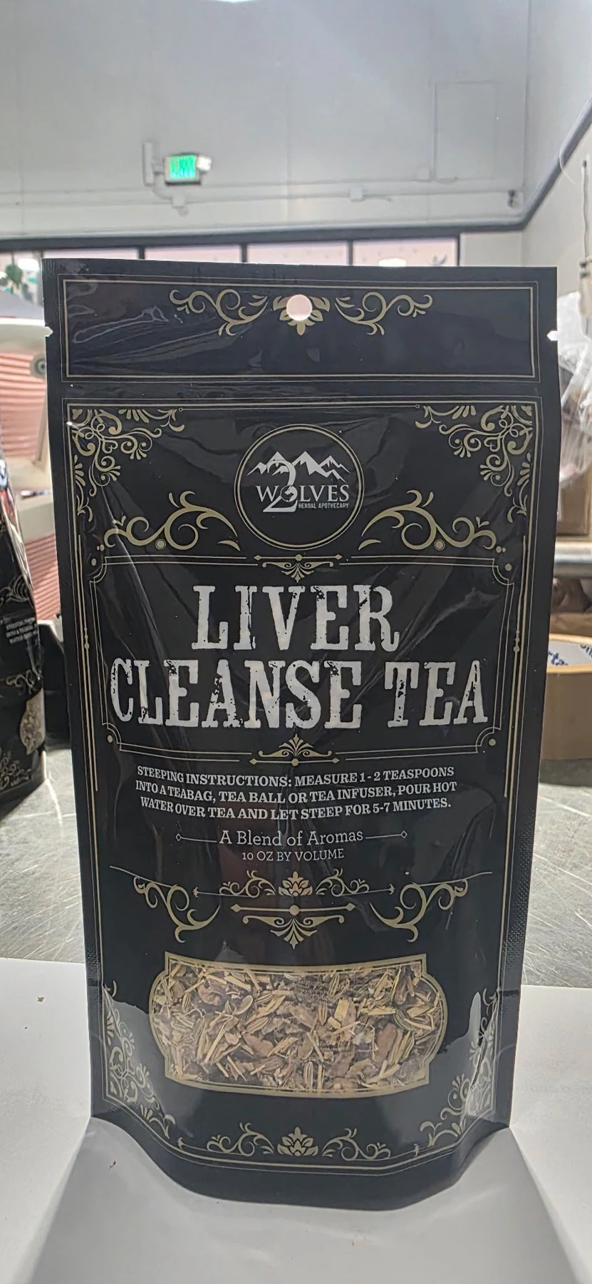 2 Wolves Herbal Apothecary packaged tea