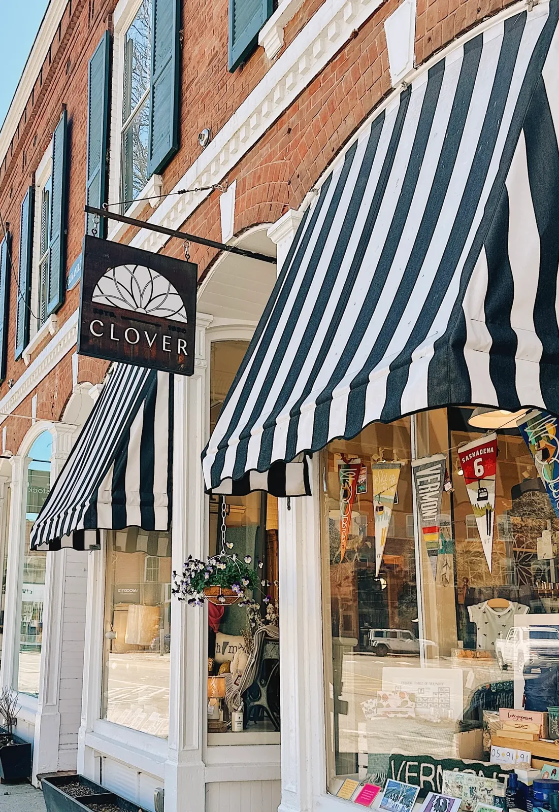 Clover Gift Shop storefront in Woodstock