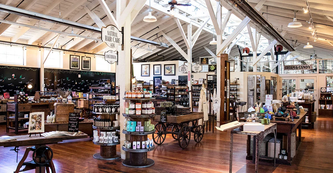Interior of Mountain Rose Herbs Mercantile in Eugene