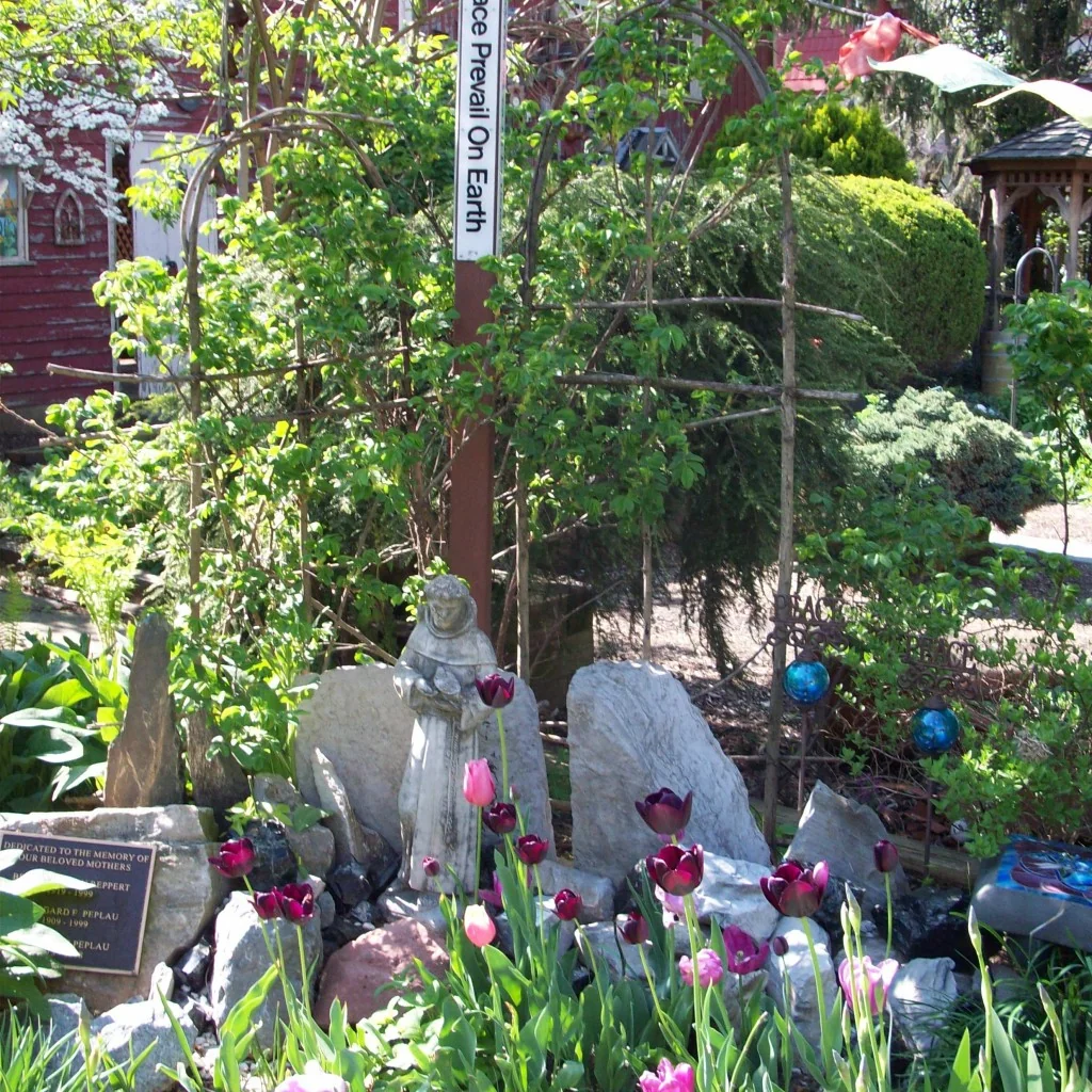 The Peace Garden behind The Rosemary House